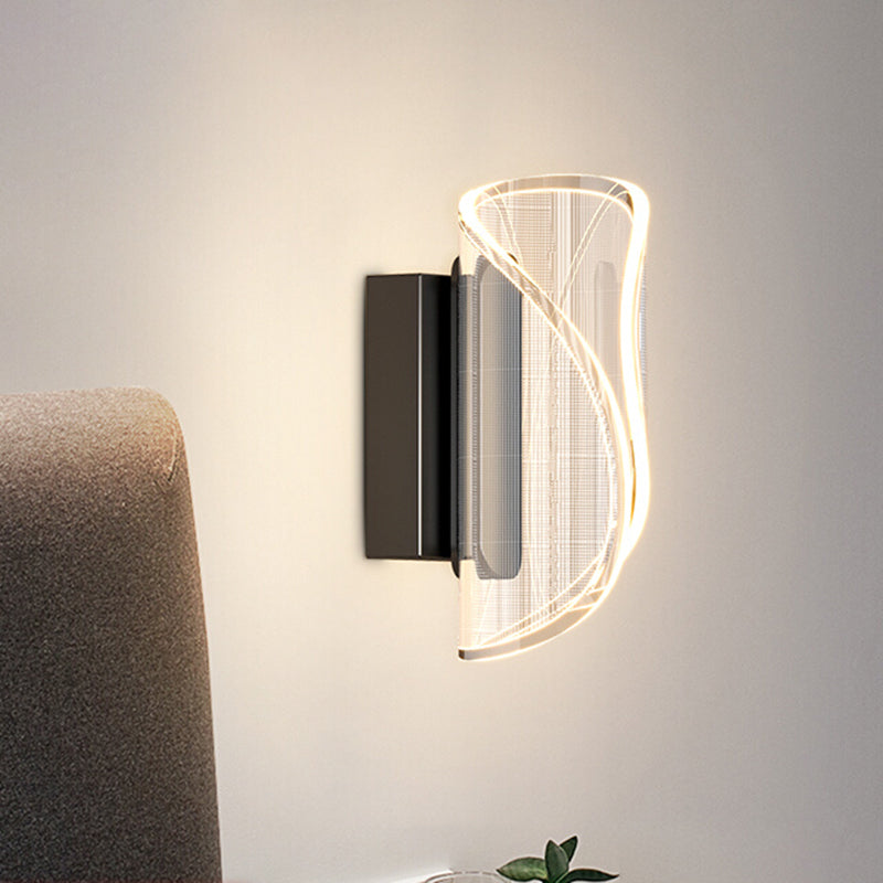Metal Geometric Wall Light Contemporary LED Wall Sconce for Living Room