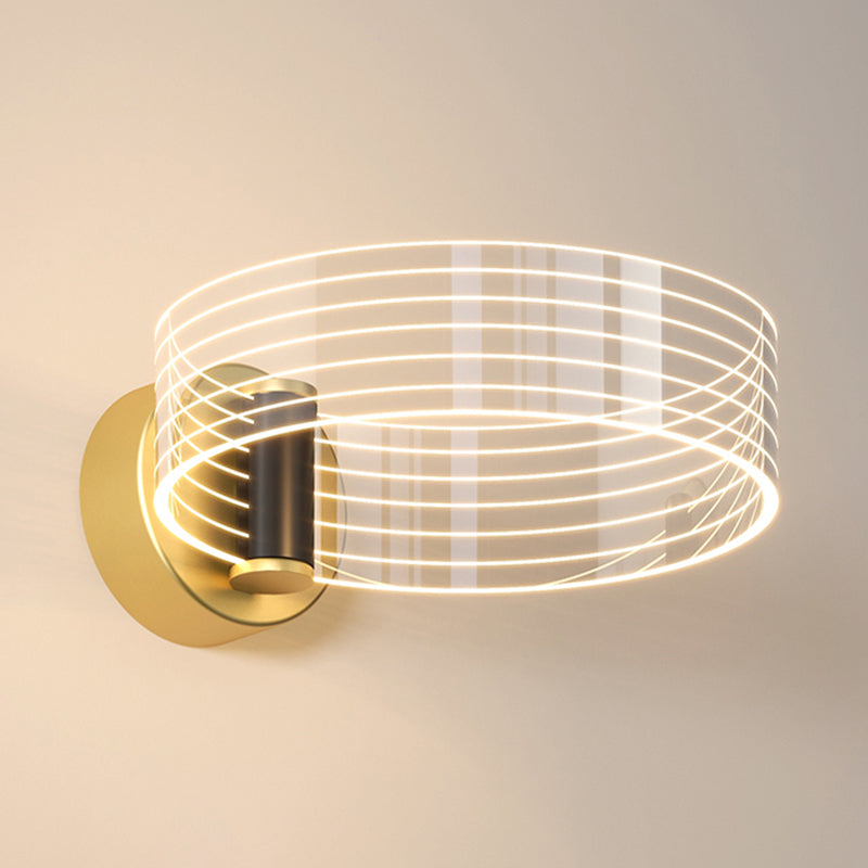 Metal Geometric Wall Light Contemporary LED Wall Sconce for Living Room