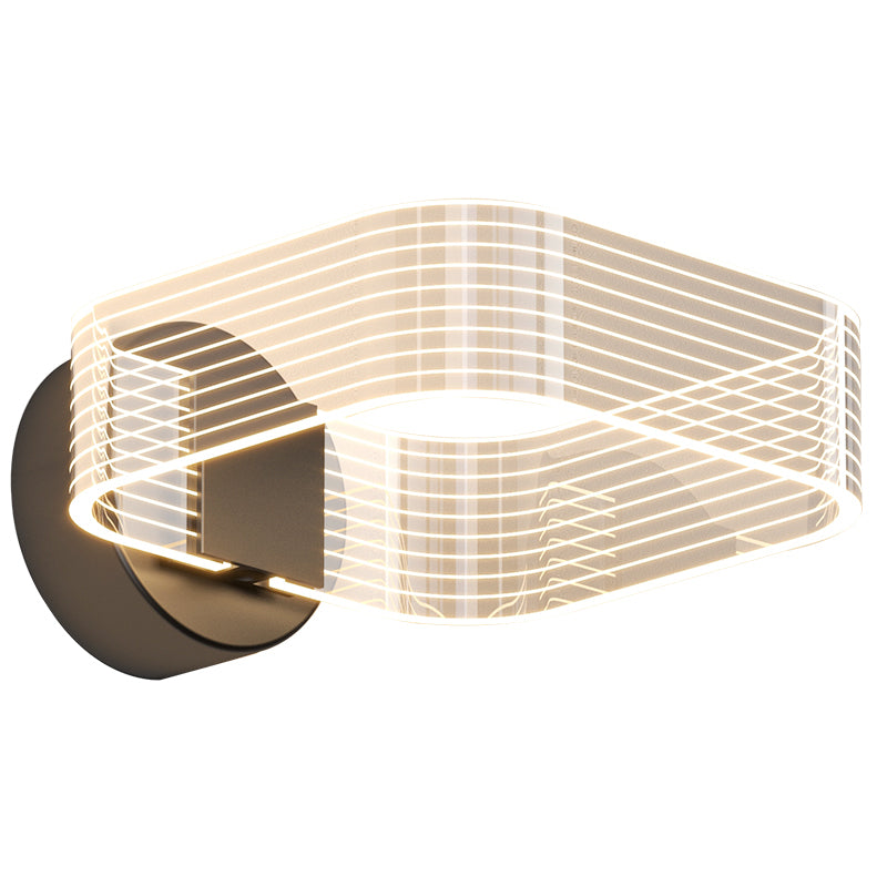 Metal Geometric Wall Light Contemporary LED Wall Sconce for Living Room
