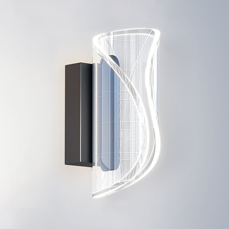 Metal Geometric Wall Light Contemporary LED Wall Sconce for Living Room