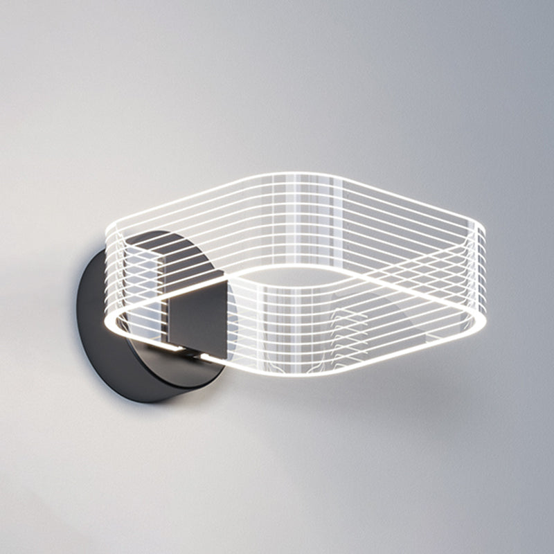 Metal Geometric Wall Light Contemporary LED Wall Sconce for Living Room