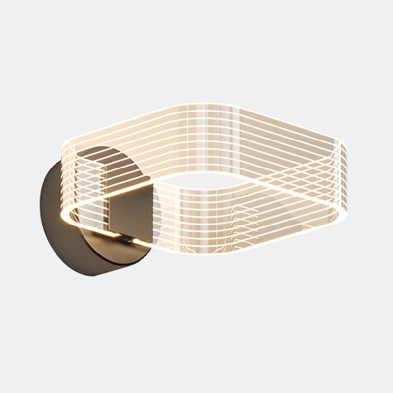 Metal Geometric Wall Light Contemporary LED Wall Sconce for Living Room