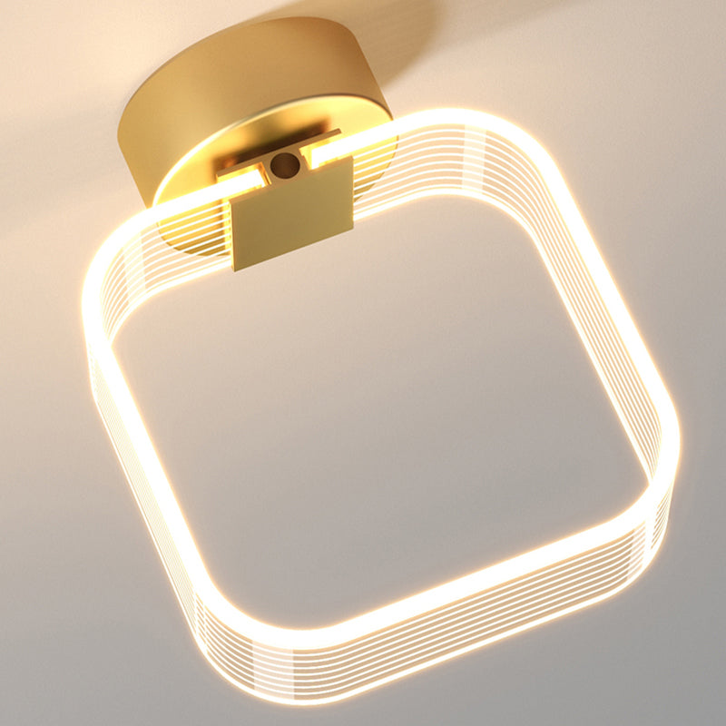 Metal Geometric Wall Light Contemporary LED Wall Sconce for Living Room