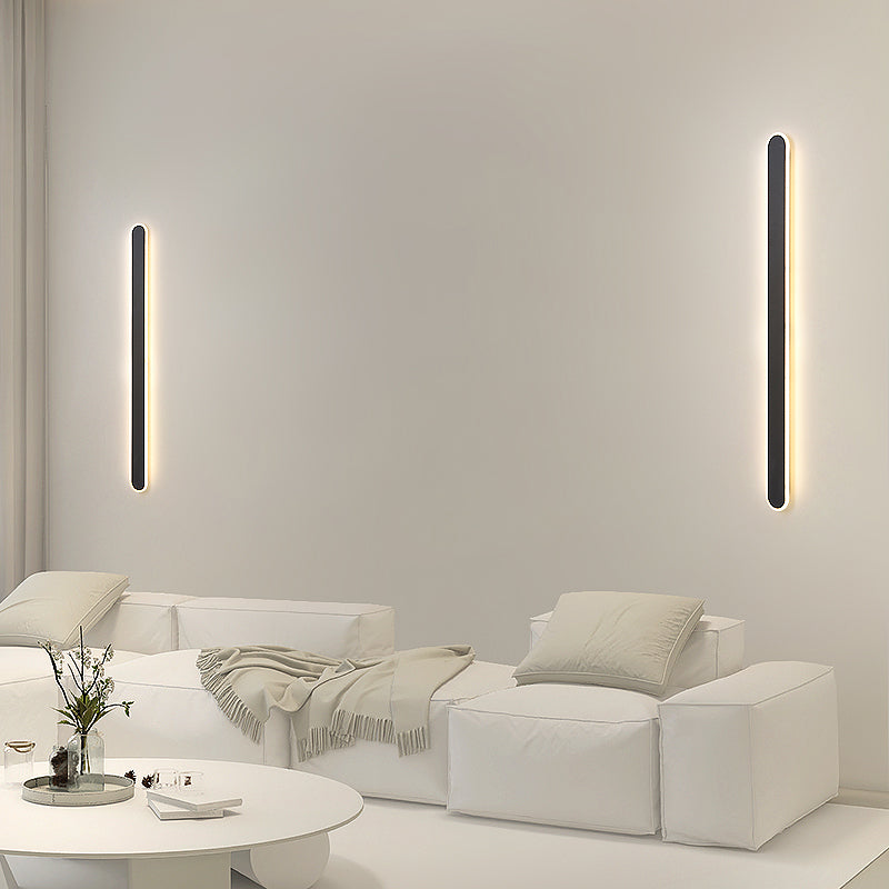 Metal Straight Wall Light Nordic Style 1 Light LED Wall Sconce for Living Room