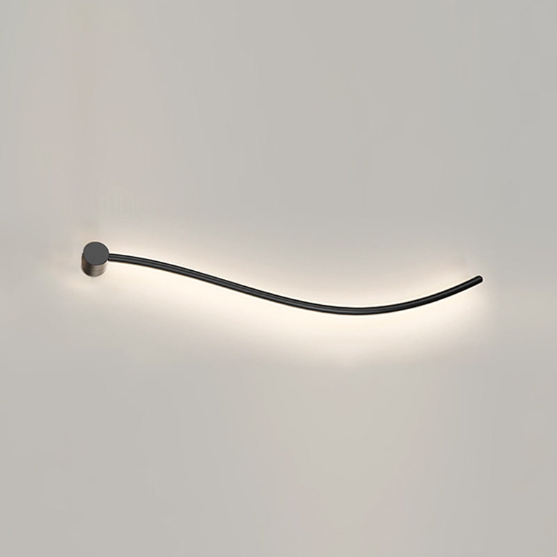 Aluminum Linear Wall Light Nordic Style 1 Light LED Wall Sconce for Living Room
