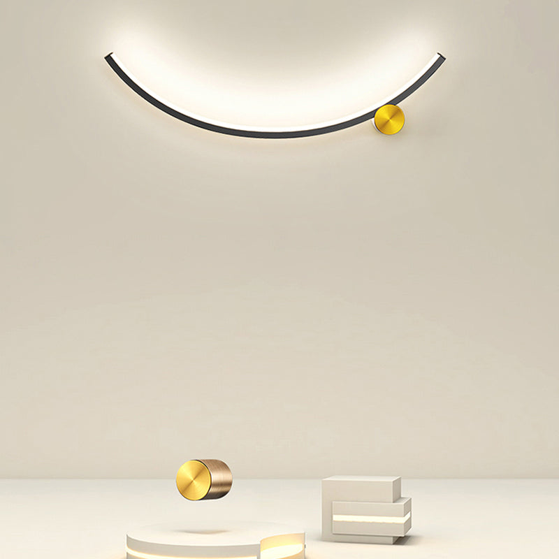 Aluminum Linear Wall Light Nordic Style 1 Light LED Wall Sconce for Living Room