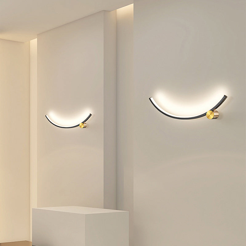 Aluminum Linear Wall Light Nordic Style 1 Light LED Wall Sconce for Living Room