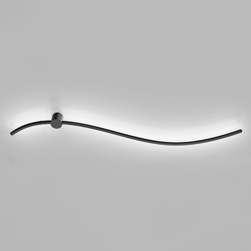 Aluminum Linear Wall Light Nordic Style 1 Light LED Wall Sconce for Living Room