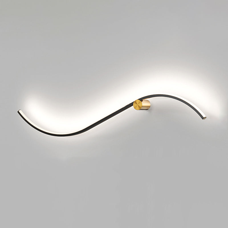 Aluminum Linear Wall Light Nordic Style 1 Light LED Wall Sconce for Living Room