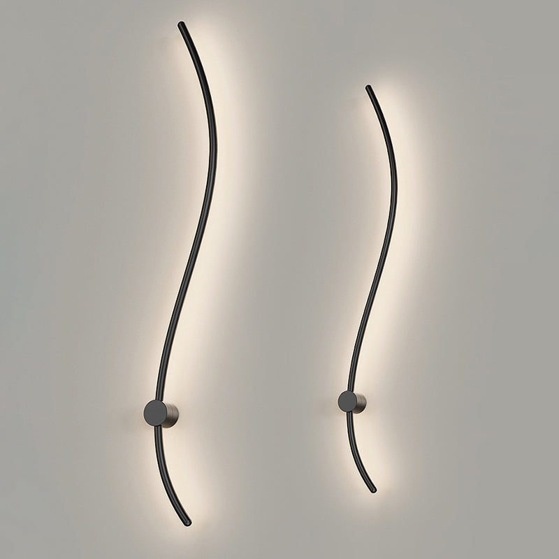 Aluminum Linear Wall Light Nordic Style 1 Light LED Wall Sconce for Living Room