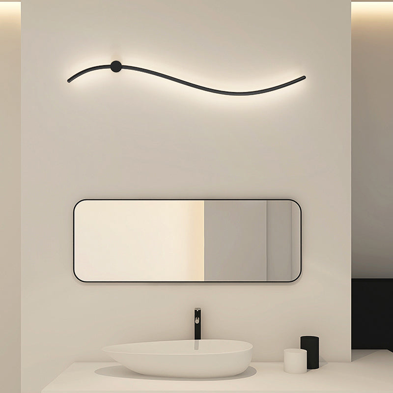 Aluminum Linear Wall Light Nordic Style 1 Light LED Wall Sconce for Living Room