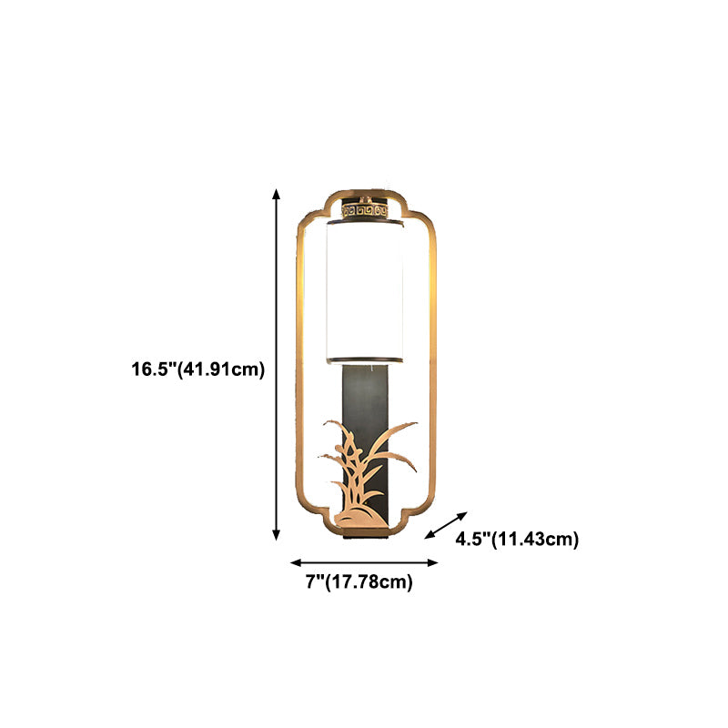 New Chinese Style Copper Wall Light Glass Shade Bulb Wall Lamp for Living Room