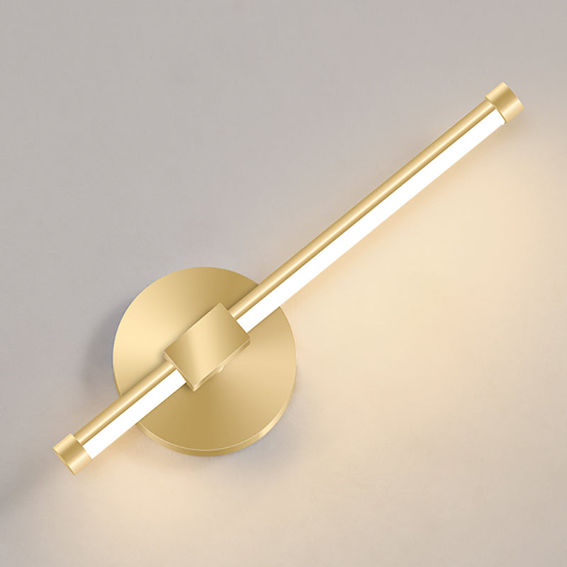 Modern Style Linear Shape Wall Sconce Metal 2 Light Wall Lighting for Bedside