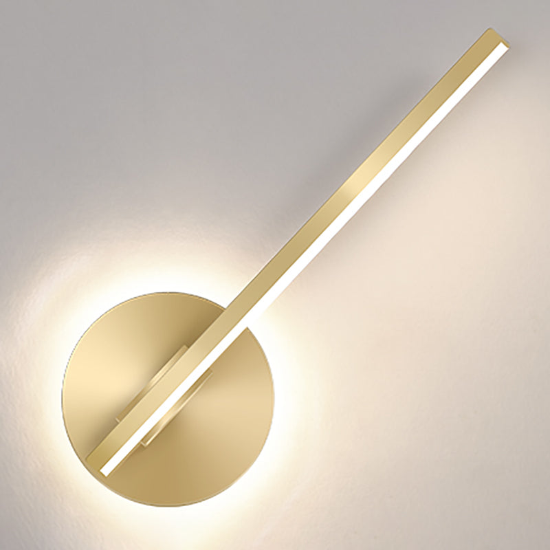 Modern Style Linear Shape Wall Sconce Metal 2 Light Wall Lighting for Bedside