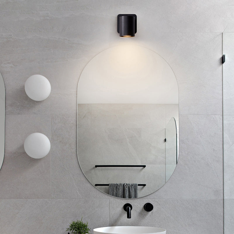 Modern Simple Led Wall Light Cylindrical Aluminium Rotatable Wall Lamp for Living Room