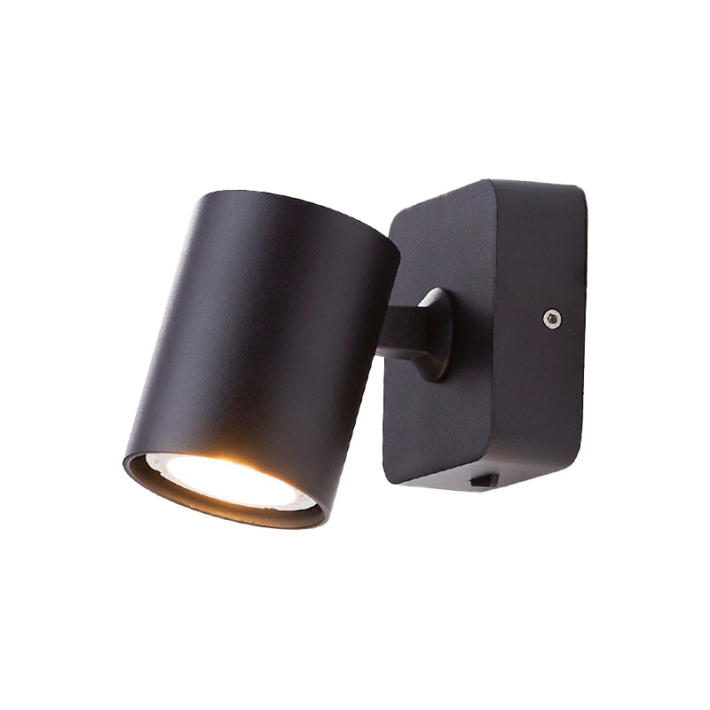 Modern Simple Led Wall Light Cylindrical Aluminium Rotatable Wall Lamp for Living Room