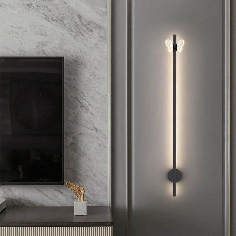 Linear Shape Metal Wall Lights Modern Style 2 Light Wall Mounted Light Fixtures