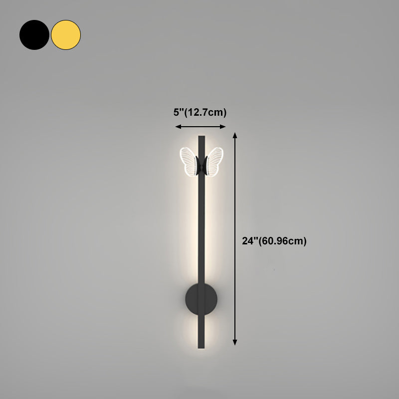 Linear Shape Metal Wall Lights Modern Style 2 Light Wall Mounted Light Fixtures