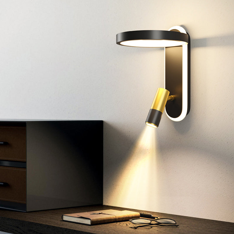 Nordic Metal Wall Light Geometric LED Reading Wall Sconce for Living Room
