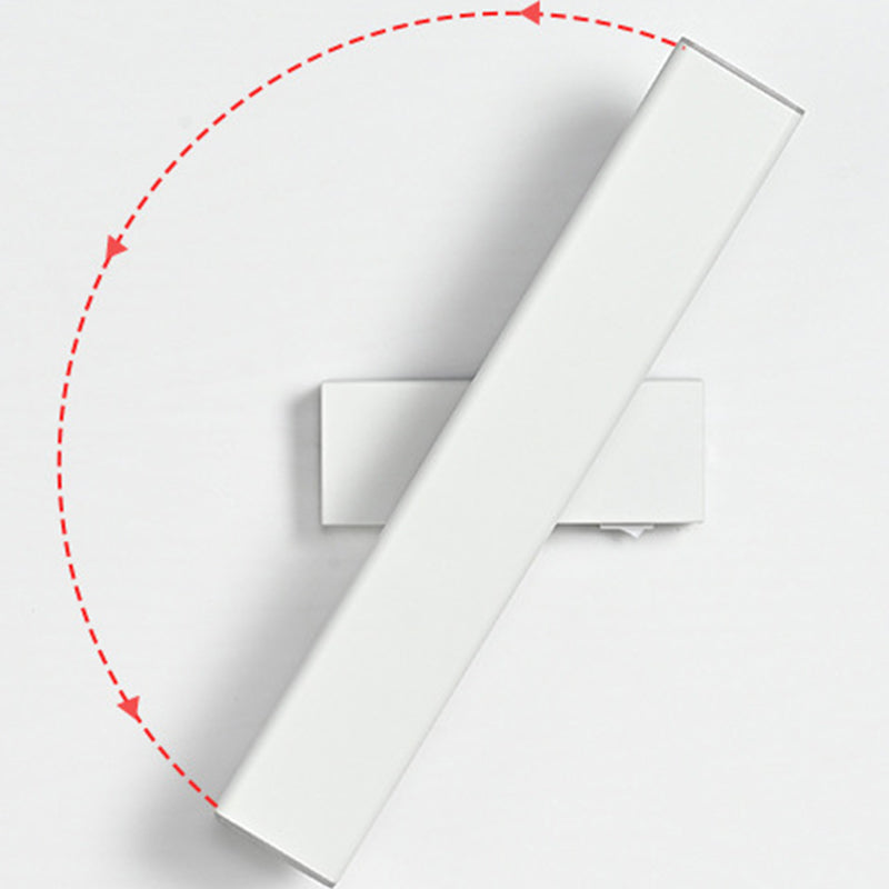 Modern Metal Wall Light Strip Rotatable LED Wall Sconce for Living Room