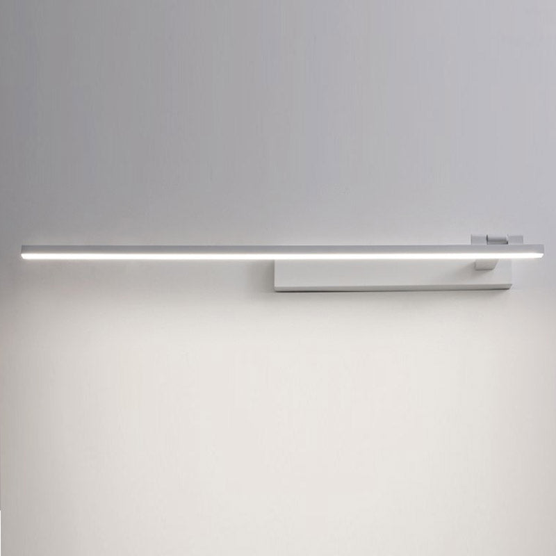 Minimalist Metal Vanity Light Straight 1 Light Adjustable Mirror Light for Bathroom