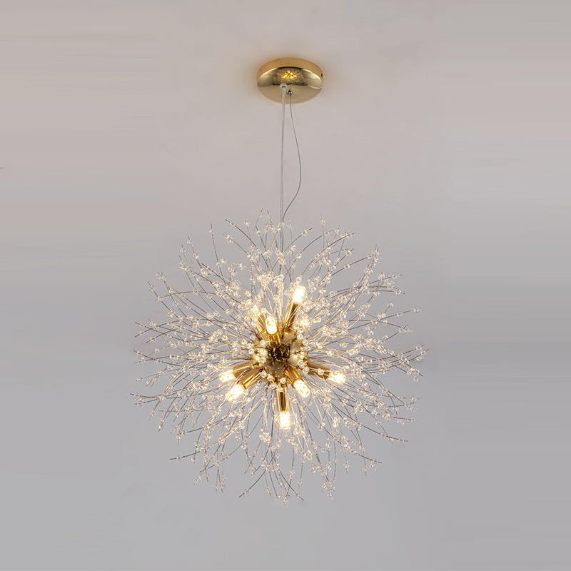 Firefly Chandelier Multi Light Hanging Pendant Light Fixture with Crystal for Living Room