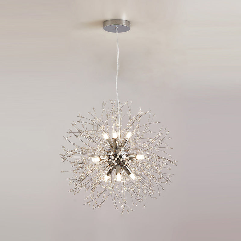 Firefly Chandelier Multi Light Hanging Pendant Light Fixture with Crystal for Living Room