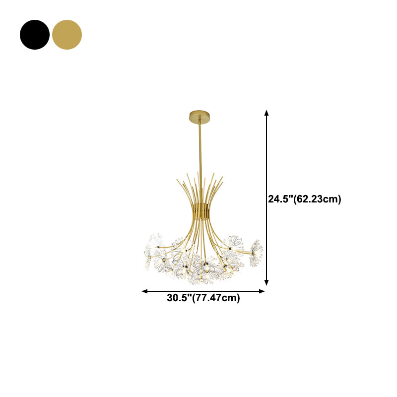 Creative Pendant Lighting Fixture Modern Style Flower-shaped Hanging Chandelier