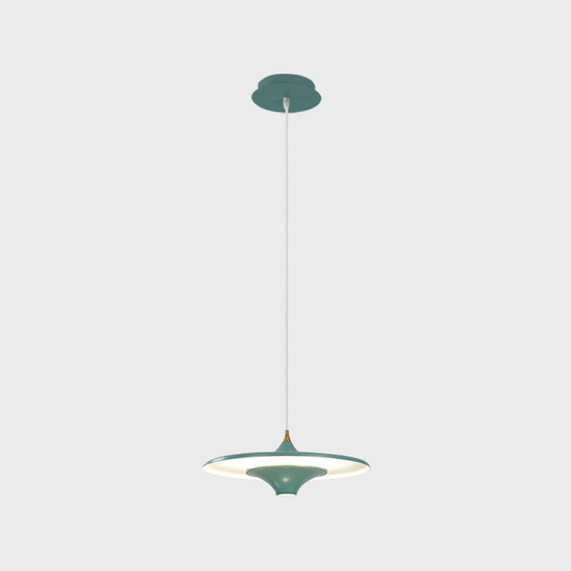 Round Shape Metal Hanging Light Modern Style 1-Light Hanging Mounted Light