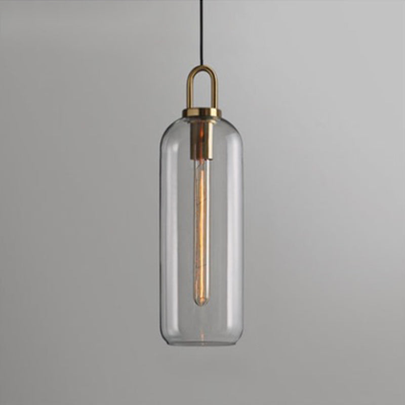 Industrial Style Pendant Lighting Glass 1 Light Pendant Light for Living Room