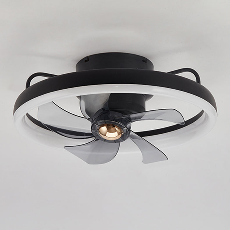 Nordic Style Metal Ceiling Fan Lamp Round Shape Colorful Ceiling Fan Light for Bedroom