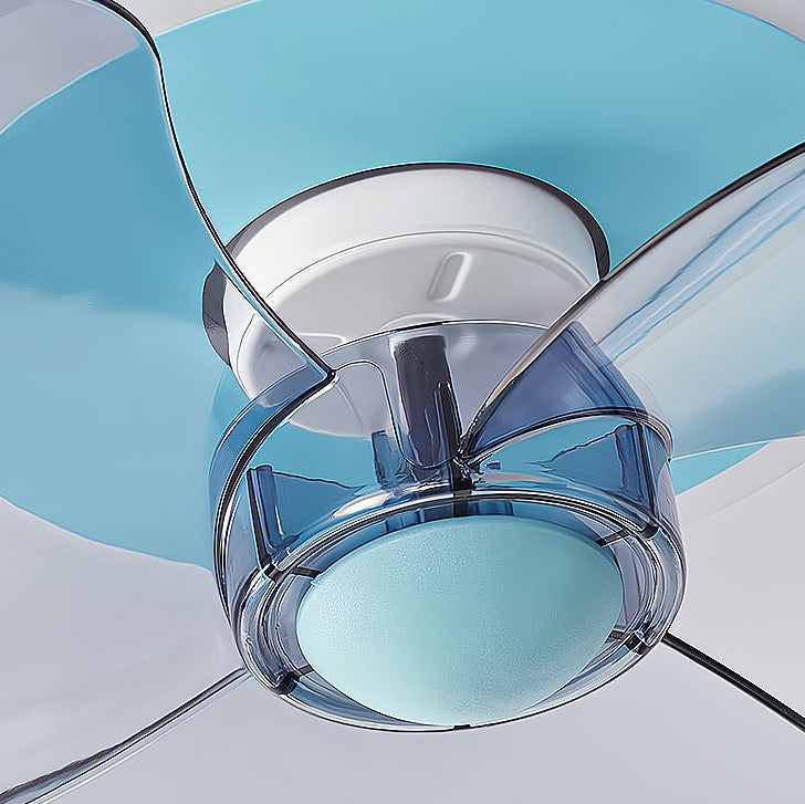 Nordic Style Metal Ceiling Fan Lamp Circle Shape Colorful Ceiling Fan Light for Bedroom