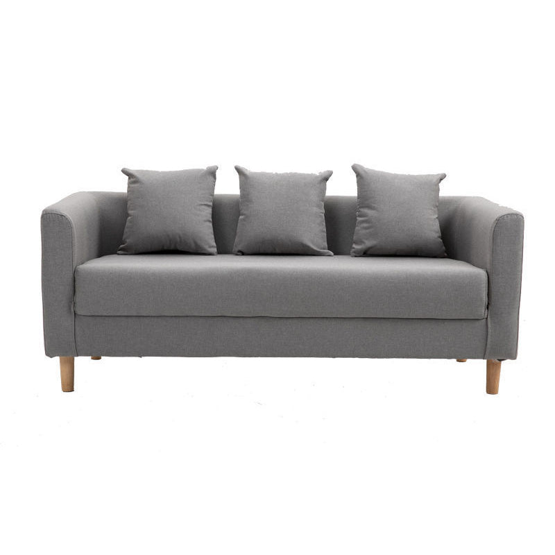 Linen Standard Square Arm Sofa Couch Contemporary Tight Back Sofa Set