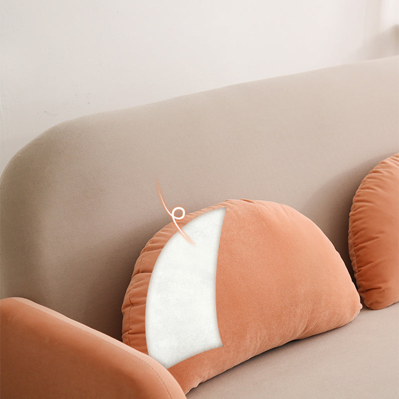 Scandinavian Loveseat with 2 Pillows and Square Arm for Apartment