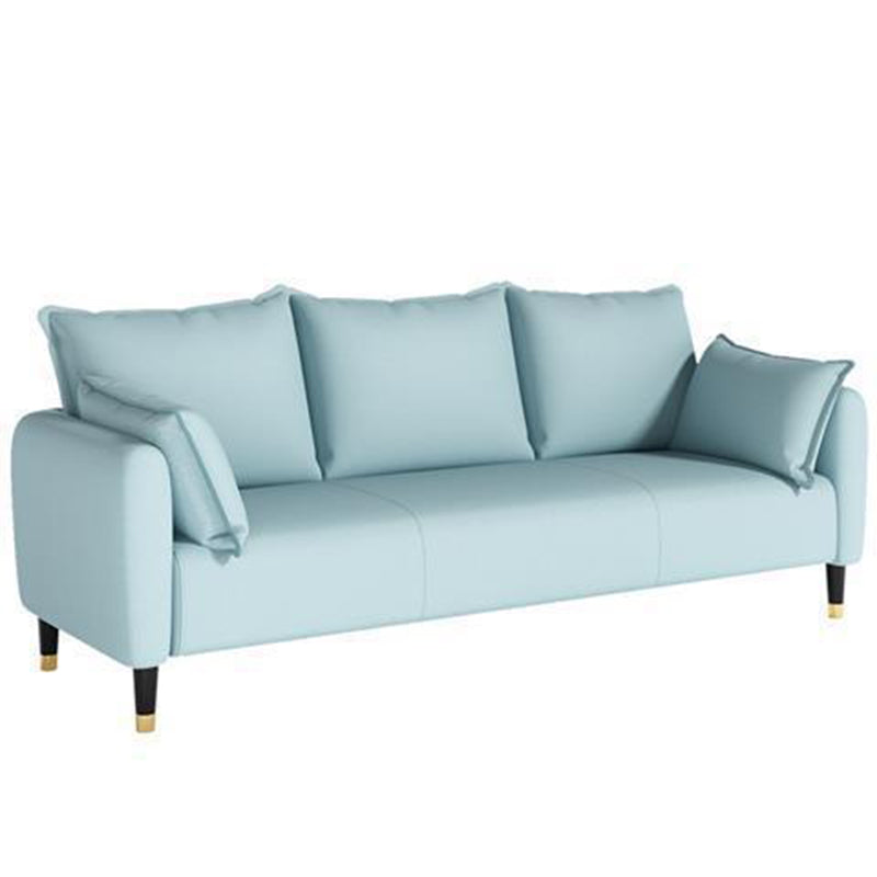 Scandinavian Sofa with 3 Pillows and Pillow Top Arm for Three People