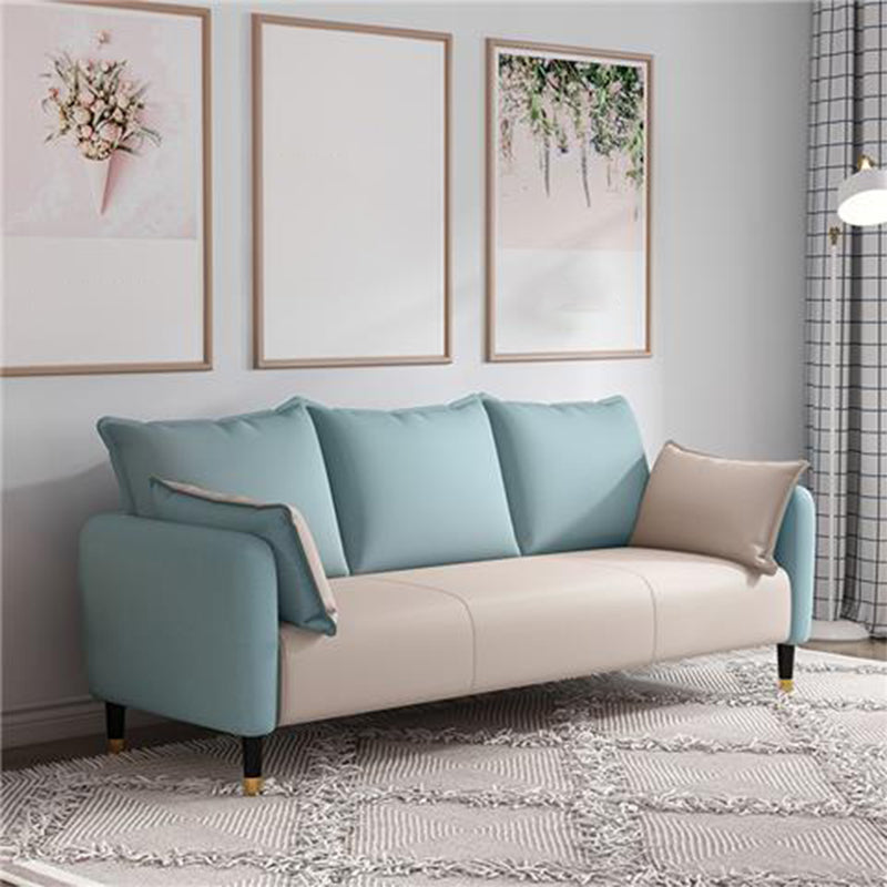 Scandinavian Sofa with 3 Pillows and Pillow Top Arm for Three People