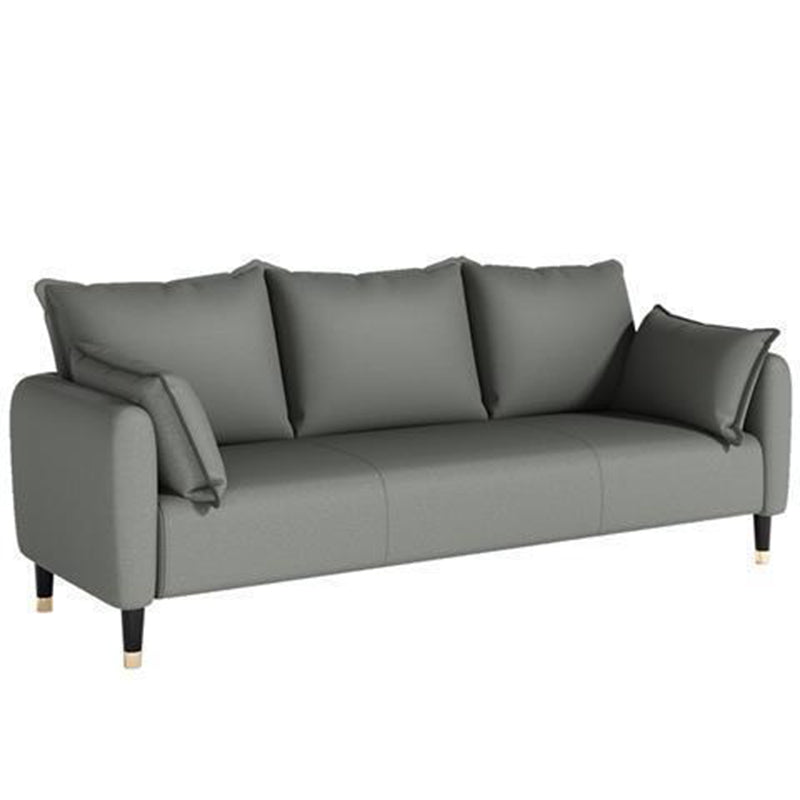 Scandinavian Sofa with 3 Pillows and Pillow Top Arm for Three People