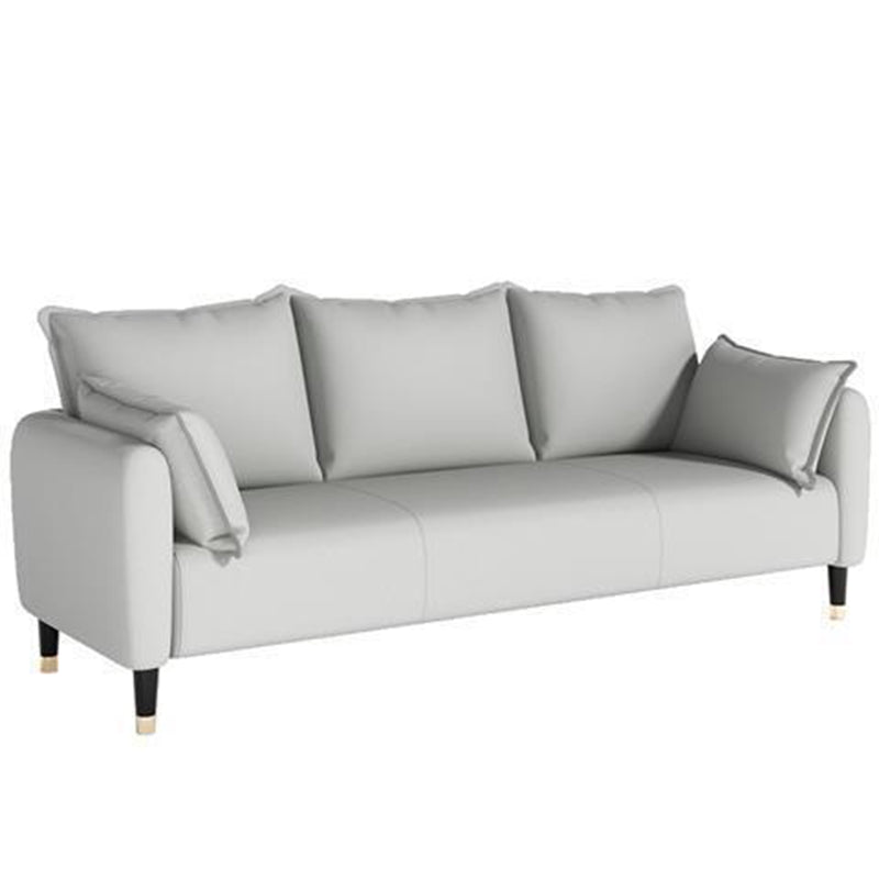 Scandinavian Sofa with 3 Pillows and Pillow Top Arm for Three People