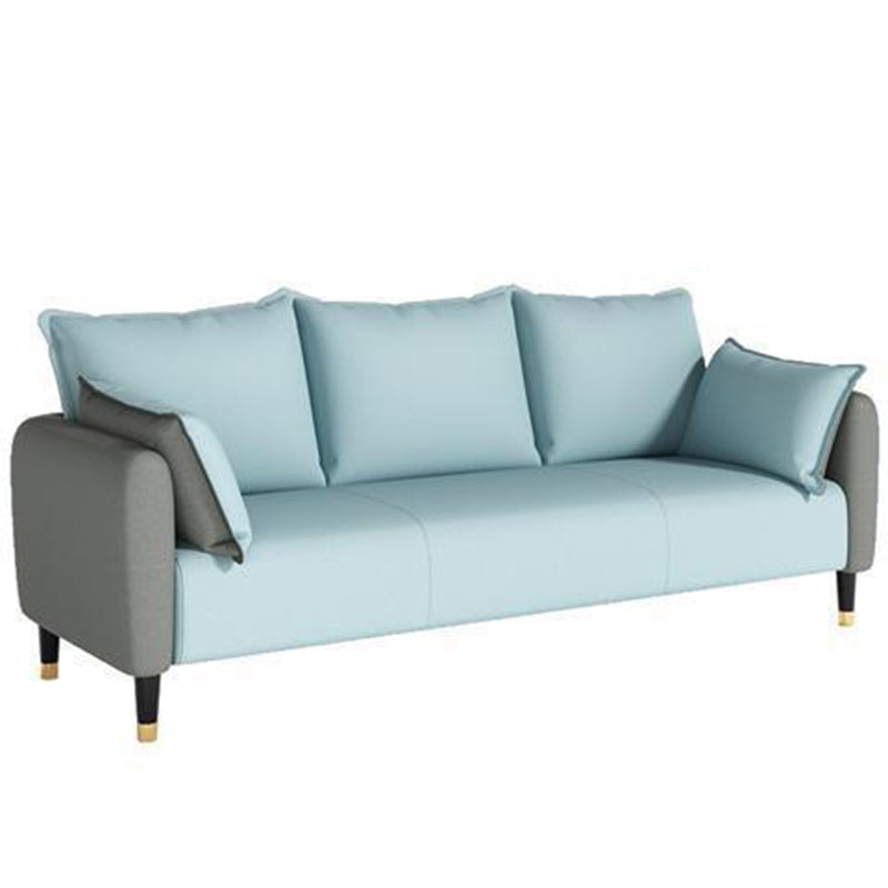 Scandinavian Sofa with 3 Pillows and Pillow Top Arm for Three People