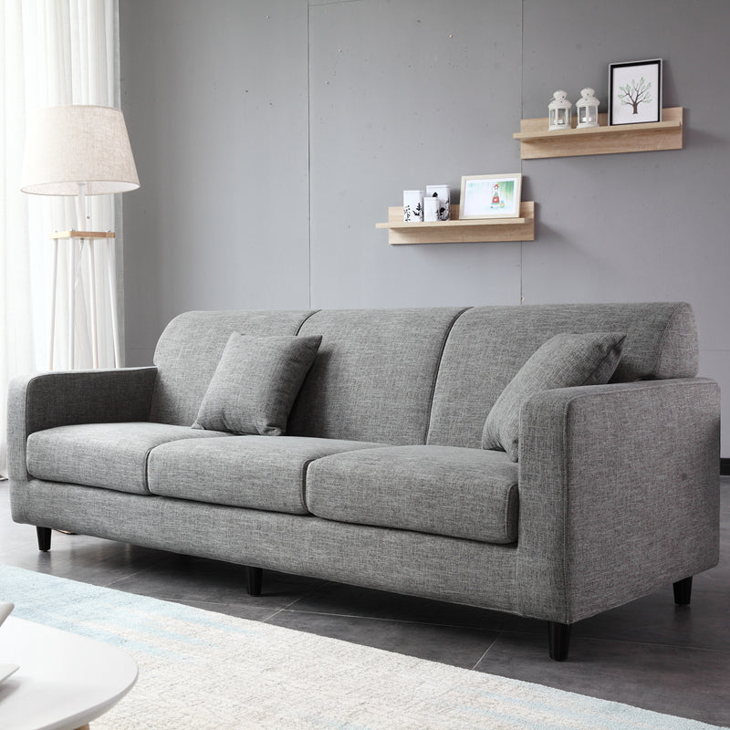 Contemporary Cushions Standard Sofa Set Square Arm Settee Couch