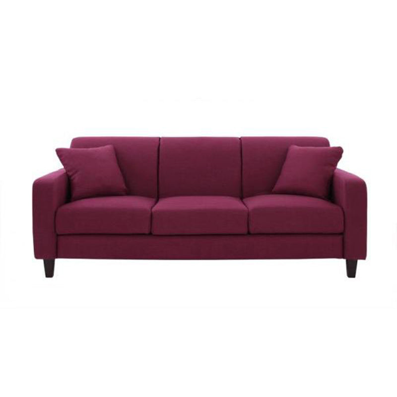 Contemporary Cushions Standard Sofa Square Arm Settee with Black Legs