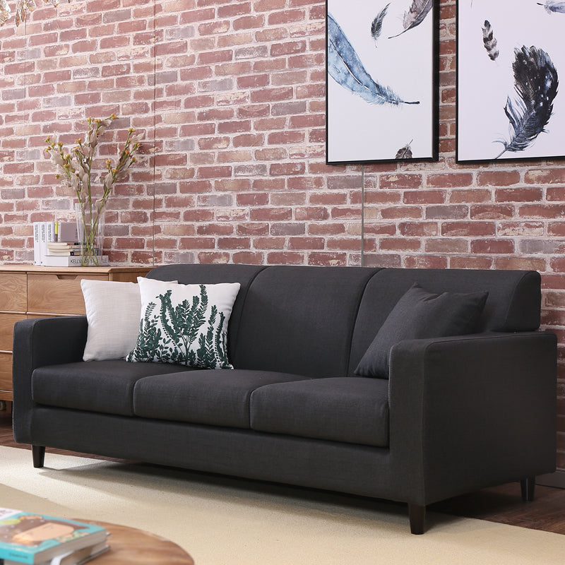 Contemporary Cushions Standard Sofa Set Square Arm Settee Couch