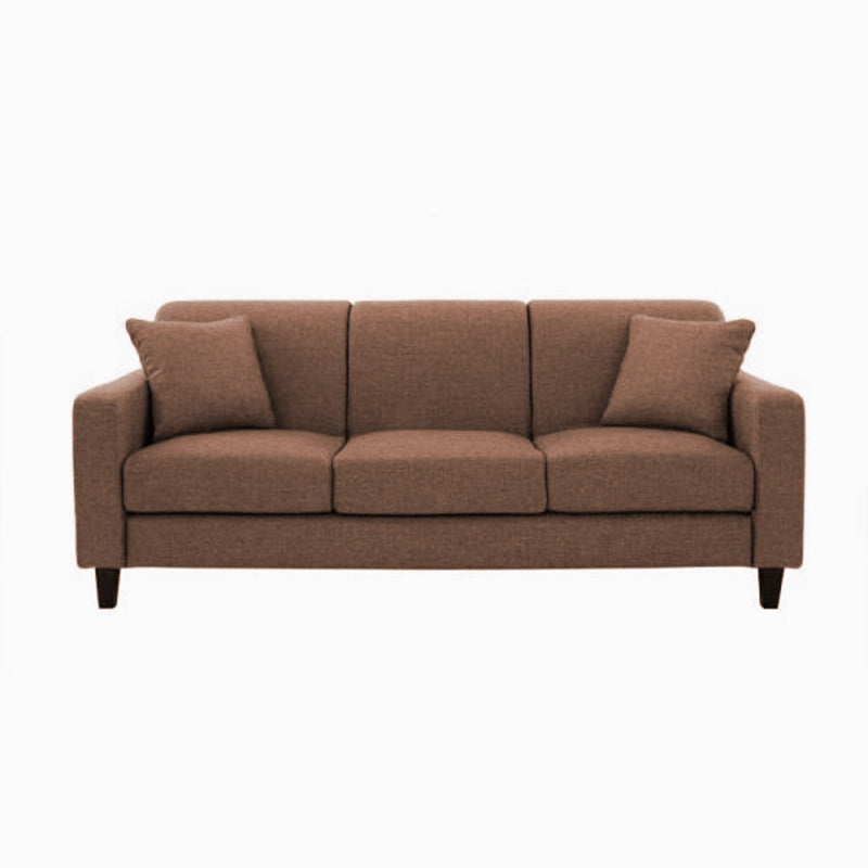 Contemporary Cushions Standard Sofa Square Arm Settee with Black Legs