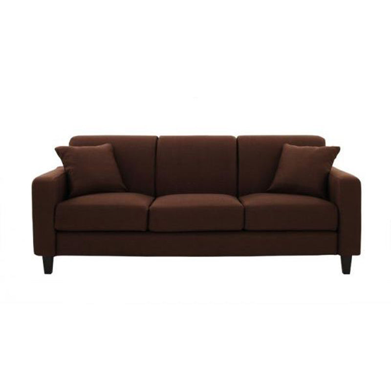 Contemporary Cushions Standard Sofa Square Arm Settee with Black Legs