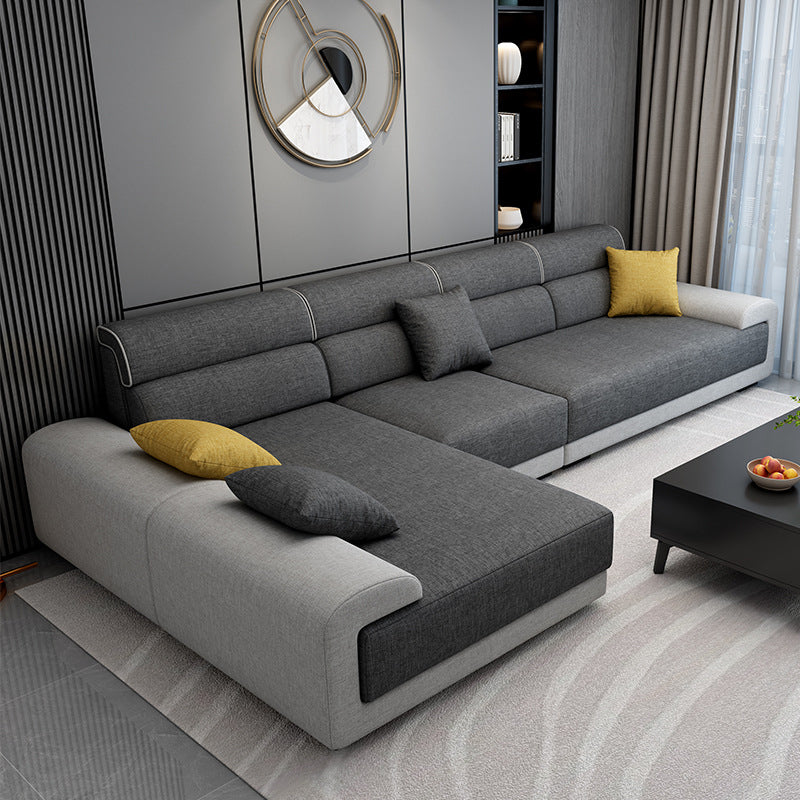 Scandinavian L-Shape Sofa Left Hand Facing Sectional for Apartment
