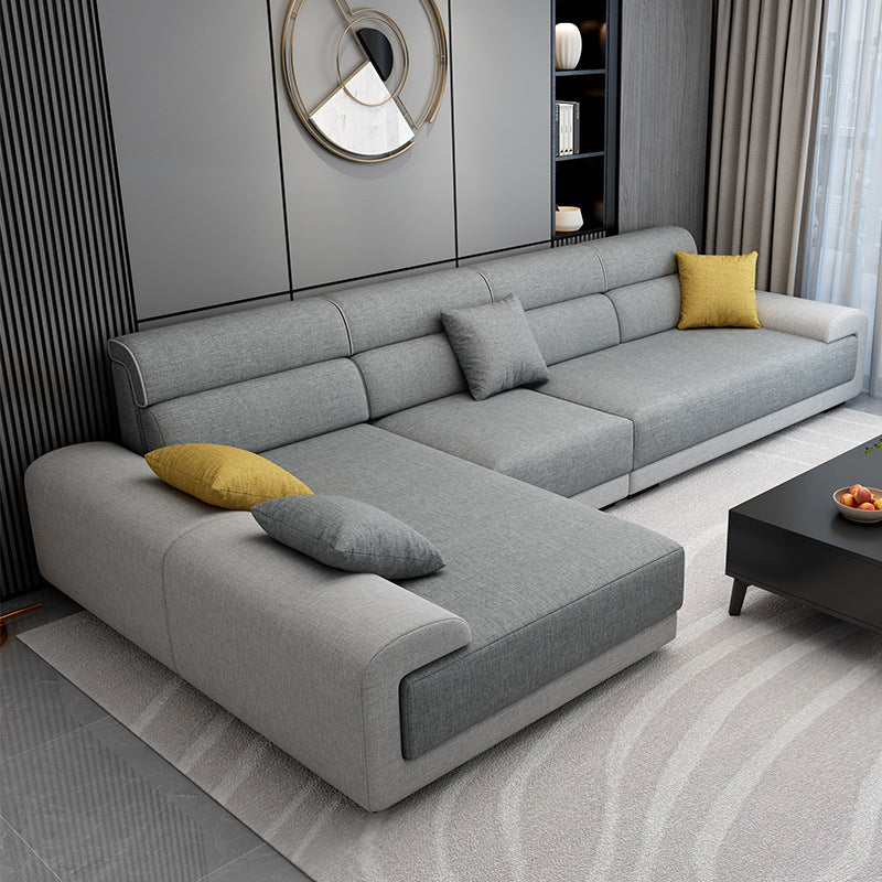 Scandinavian L-Shape Sofa Left Hand Facing Sectional for Apartment