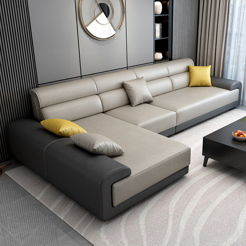 Scandinavian L-Shape Sofa Left Hand Facing Sectional for Apartment