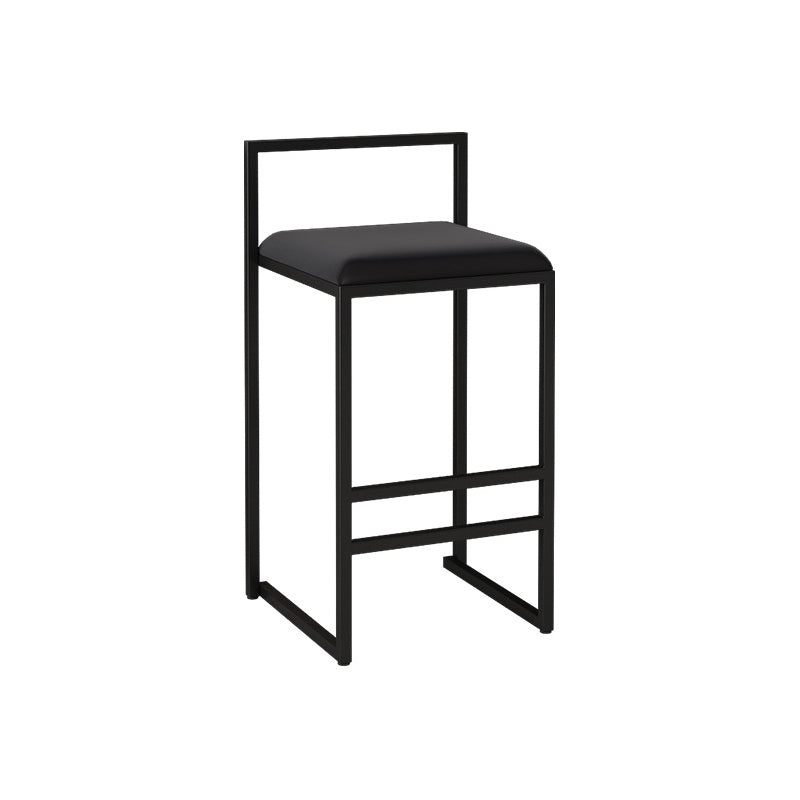 Contemporary Matte Finish Velvet Bar Stool Jewelry Shop Footrest Stool