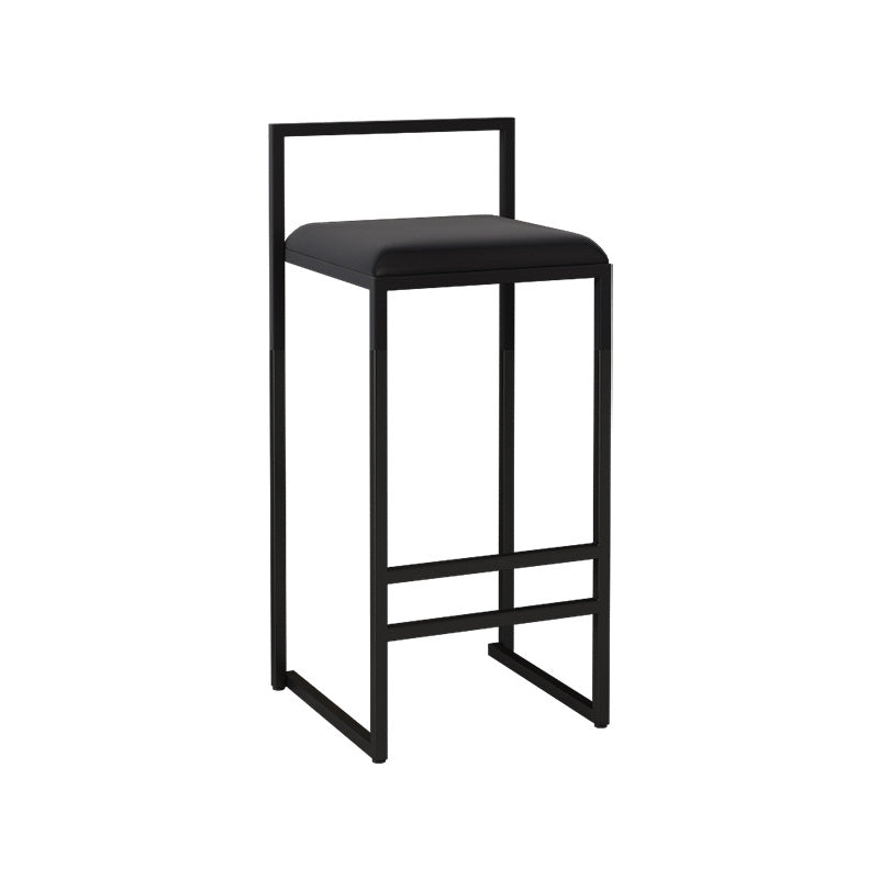 Contemporary Matte Finish Velvet Bar Stool Jewelry Shop Footrest Stool