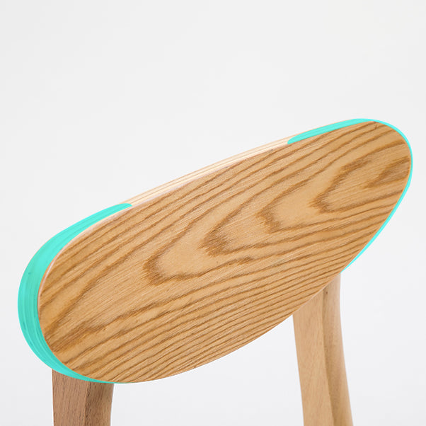 Scandinavian Oak Wood Home Stool Matte Finish Upholstered Bar Stools